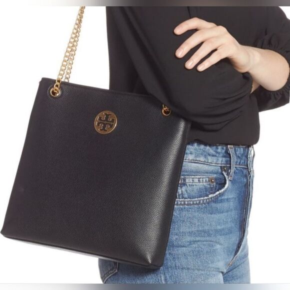 NWOT! Tory Burch Everly Swingpack Black Leather Shoulder Bag - Picture 10 of 10